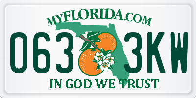 FL license plate 0633KW