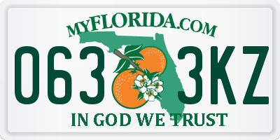 FL license plate 0633KZ