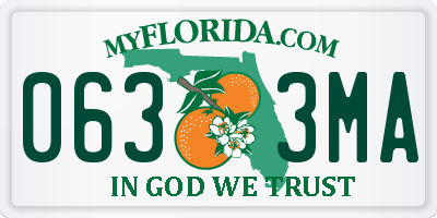 FL license plate 0633MA