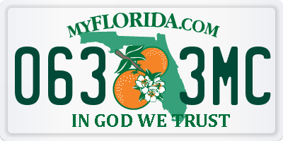 FL license plate 0633MC