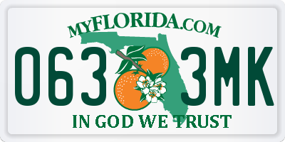 FL license plate 0633MK