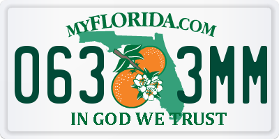 FL license plate 0633MM