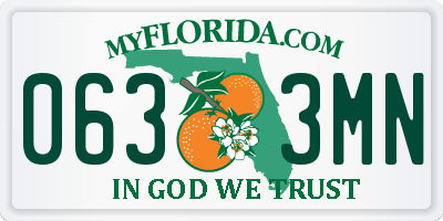 FL license plate 0633MN