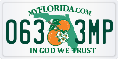 FL license plate 0633MP
