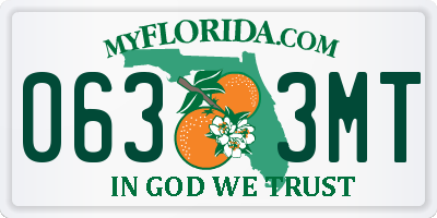 FL license plate 0633MT