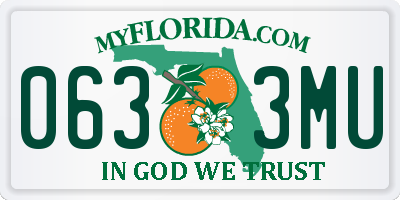 FL license plate 0633MU