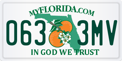 FL license plate 0633MV