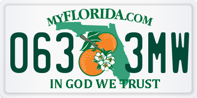 FL license plate 0633MW