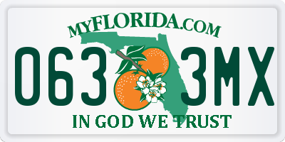 FL license plate 0633MX