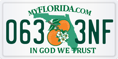 FL license plate 0633NF