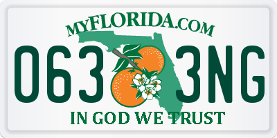 FL license plate 0633NG