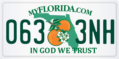 FL license plate 0633NH