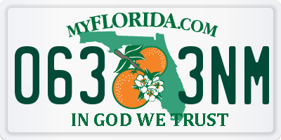 FL license plate 0633NM