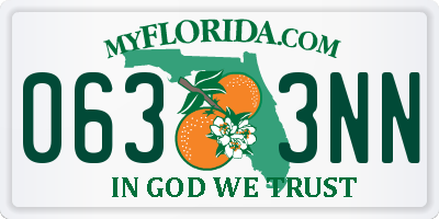 FL license plate 0633NN