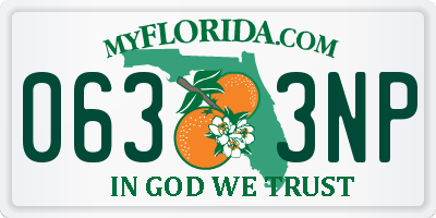 FL license plate 0633NP
