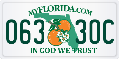 FL license plate 0633OC