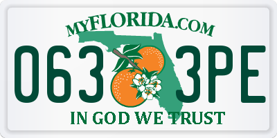 FL license plate 0633PE