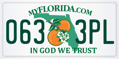 FL license plate 0633PL