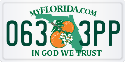 FL license plate 0633PP