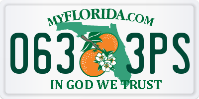 FL license plate 0633PS