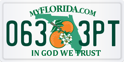 FL license plate 0633PT