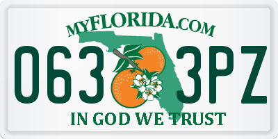 FL license plate 0633PZ