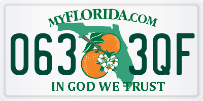FL license plate 0633QF