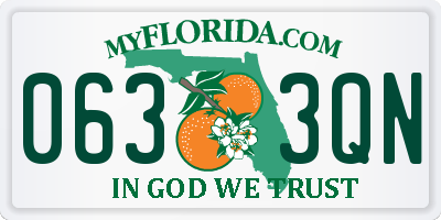 FL license plate 0633QN