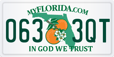 FL license plate 0633QT