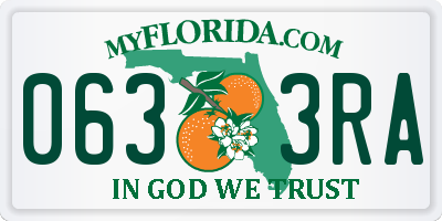 FL license plate 0633RA