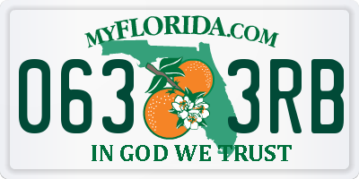 FL license plate 0633RB