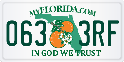 FL license plate 0633RF
