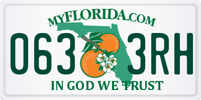 FL license plate 0633RH