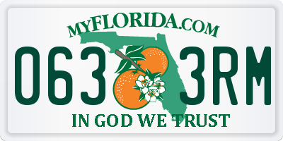 FL license plate 0633RM