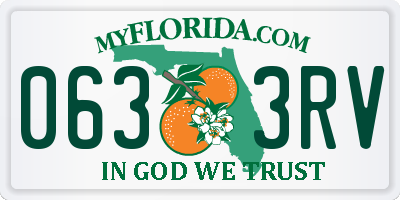 FL license plate 0633RV