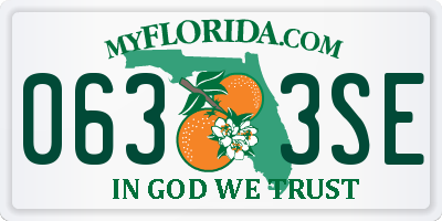 FL license plate 0633SE