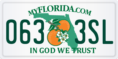 FL license plate 0633SL