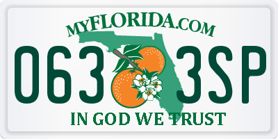 FL license plate 0633SP