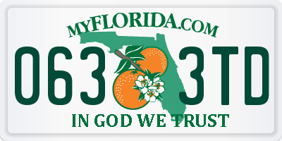 FL license plate 0633TD