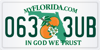 FL license plate 0633UB