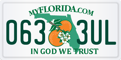 FL license plate 0633UL