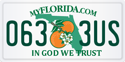 FL license plate 0633US