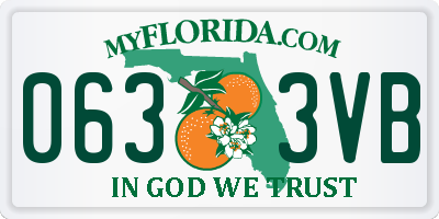 FL license plate 0633VB