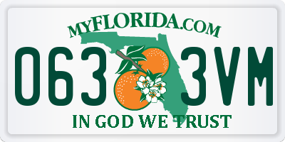 FL license plate 0633VM