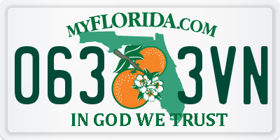 FL license plate 0633VN