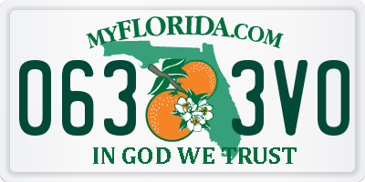 FL license plate 0633VO