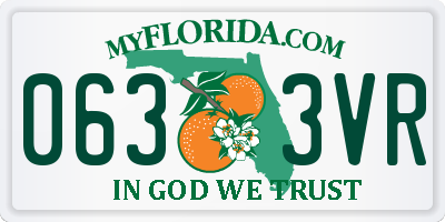 FL license plate 0633VR