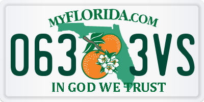 FL license plate 0633VS