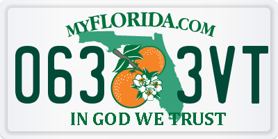 FL license plate 0633VT