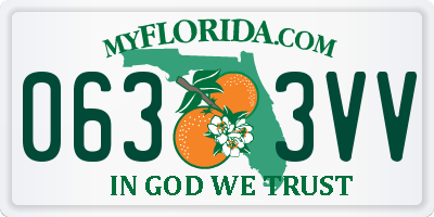 FL license plate 0633VV
